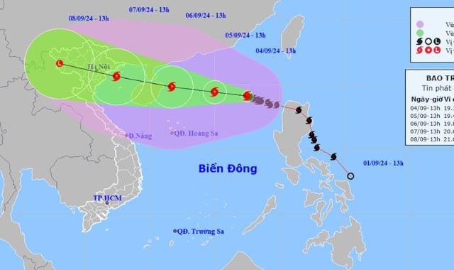 ĐƯỜNG ĐI CỦA BÃO YAGI - BÃO SỐ 3